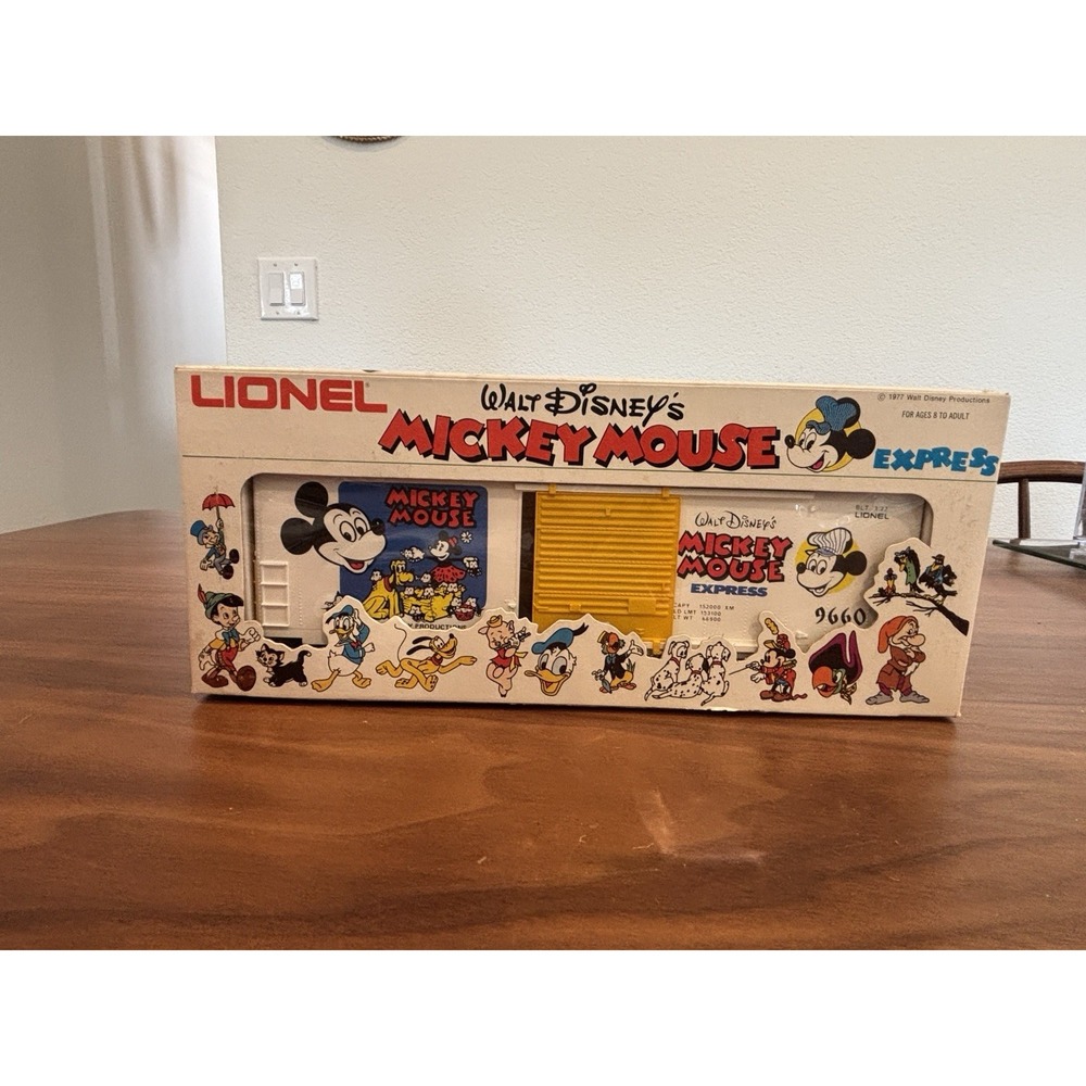 Lionel #6-9660 Walt Disney Mickey Mouse Express Hi-Cube Box Car, O Ga. LN (14R)